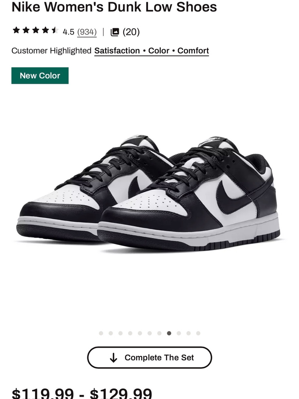 Nike Women’s Dunk Low Shoes - Black/White